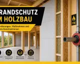 Brandschutz im Holzbau: Sichere Konstruktionen mit Baustoffklasse A2. Details zu Anforderungen, Maßnahmen und F90-Zertifizierung.